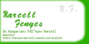 marcell fenyes business card